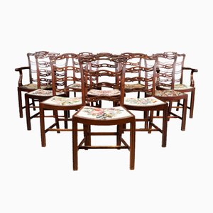 Sedie da pranzo in stile edoardiano Chippindale, set di 10