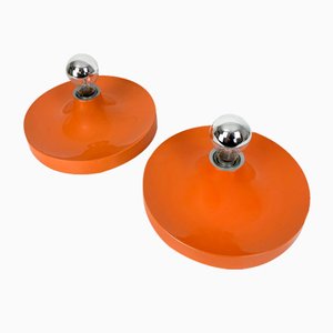 Lampada da parete Mid-Century Space Age di Teka, Germania, anni '60, set di 2