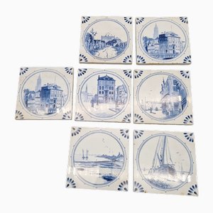 Ceramic Tiles from Villeroy & Boch, 1900s, Set of 7