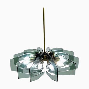 Mid-Century Modern Glass Suspension in the style Fontana Arte, 1960s