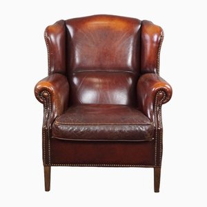 Warm Brown Leather Armchair