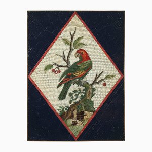 Late 18th Century Micromosaic with Parrot on a Branch in the style of G.Raffael, 1790s