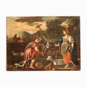Raquel y Jacob en el pozo, 1720, óleo sobre lienzo, enmarcado