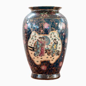 Macetas japonesas antiguas de porcelana, siglo XIX. Juego de 2