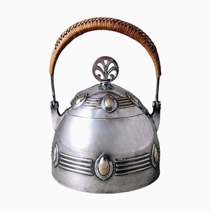 Versilberte Jugendstil Zuckerdose aus Metall von WMF