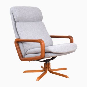 Mid-Century Danish Teak Swivel Office Chair, 1960s