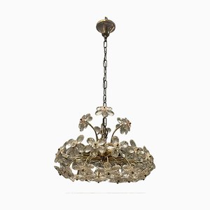 Murano Glass Flower Chandelier, 1970s