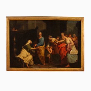 Artista neoclassico, Scena figurativa, Fine XVIII secolo, Olio su tela, In cornice