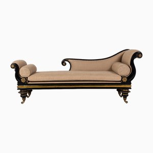 Chaise longue Regency ebanizzata, XIX secolo