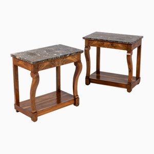 19th Century French Walnut Console Tables, Set of 2