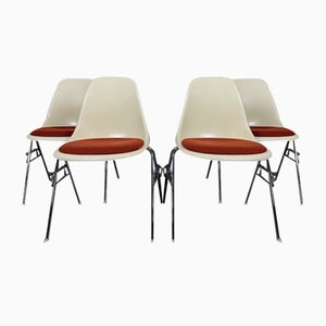 DSS Fiberglas Chairs by Charles & Ray Eames for Vitra, 4 Set, Set of 4