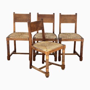 Chaises dans le style de Victor Courtray, 1940s, Set de 4