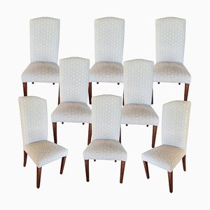 Vintage Chairs with Wood and Upholstered Structure, Set of 8