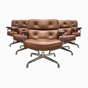 Brown Es105 Time Life Lobby Chair by Charles & Ray Eames for Herman Miller, 1970s, Set of 10