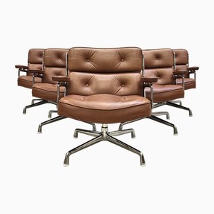 Sedia Es105 Time Life marrone di Charles & Ray Eames per Herman Miller, anni '70, set di 10