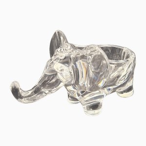 Concha de elefante de cristal de Art Vannes France, años 70