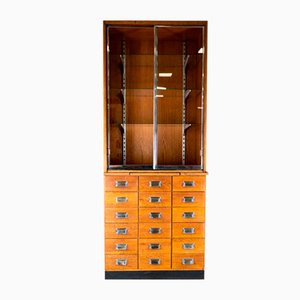Vintage Pharmacist Brown Cabinet