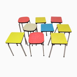 Tabourets Vintage en Formica, 1960s, Set de 9