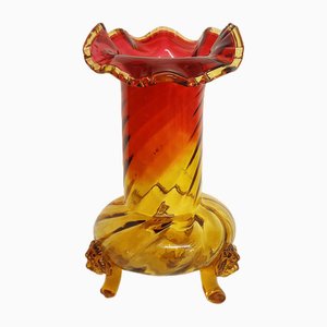 Art Deco Vase in Glass, Spain, 1940s