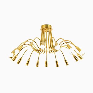 Large Chandelier in Brass in the style of Kaiser, Germany, 1960s