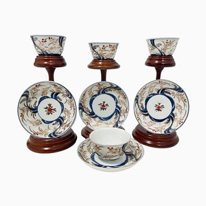 Tasses et Soucoupes à Thé 18ème Siècle en Porcelaine, Japon, Set de 4