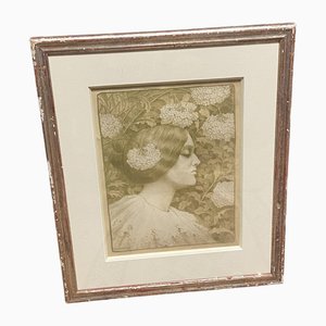Paul Berthon, Ritratto di donna, 1900, Incorniciato