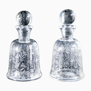 Flaschen aus Kristallglas von Baccarat, 1940er, 2er Set
