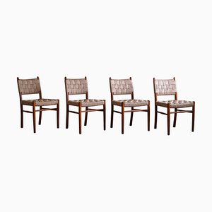 Dining Chairs attributed to Karl Schrøder for Fritz Hansen, 1930s, Set of 4
