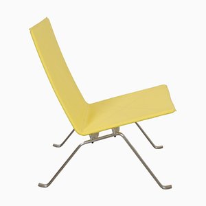 Poul Kjærholm Pk-22 Lounge Chair in Yellow Fabric by Poul Kjærholm for Fritz Hansen, 2000s