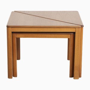 Tables Gigognes Mid-Century en Teck, Set de 3