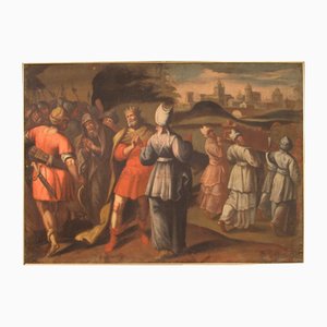 Artista italiano, gran escena figurativa, 1730, óleo sobre lienzo
