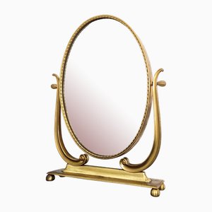 Table Mirror in Brass Vintage Toiletlet 40 50