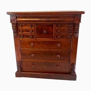 Victorian Figured Mahogany Chest of Drawers, 1860s