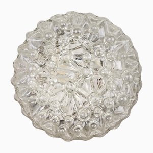 Portuguese Clear Bubble Glass Flush Mount Ceiling in the style of Helena Tynell, 1990s