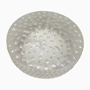 Grand Plafonnier Rond en Verre, 1990s