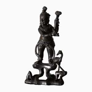 Figura taoísta de bronce de la dinastía Ming china, siglo XVI