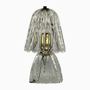 Mid-Century Table Lamp in Bullicante Murano Glass by Ercole Barovier. Italy 1940s