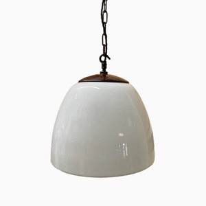 Czech Opaline Glass Pendant Light, 1960s