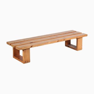 Dutch Pine Wooden Bench by Ate Van Apeldoorn for Houtwerk Hattem, 1970s