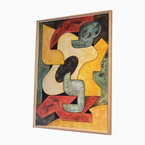 Albert Poizat, Graphic Composition, Painting, Framed