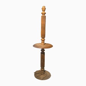 Lampadaire en Bois par Charles Dudouyt