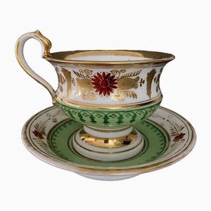 Louis-Philippe Cup and Saucer in Paris Porcelain