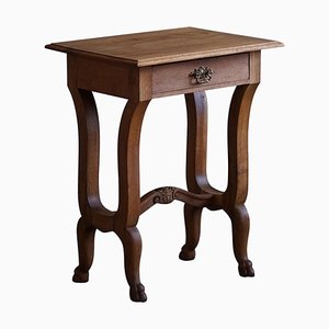 Baroque Carved Lion Feets Danish Console Table in Oak, 1890s
