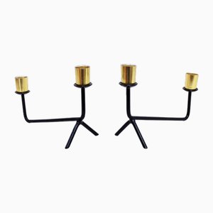 Minimalist Modern Candleholders, 1970s, Set of 2