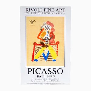 Picasso, Dali, Miro Exhibition Poster, 1989