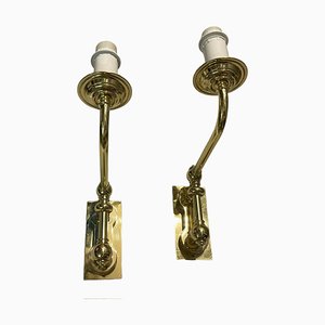 Large Brass Sconces by Estruia, 1980s, Set of 2