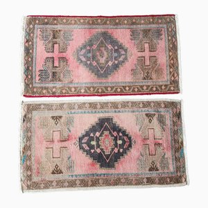 Turkish Oushak Petite Wool Doormats, 1980s, Set of 2