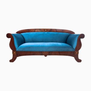 Biedermeier Blue Sofa, Northern Europe, 1870s
