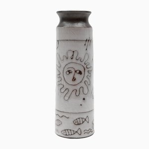 Studio Ceramic Summer Time Sun and Birds Vase by Wilhelm & Elly Kuch, 1960s