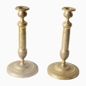 Candelabros franceses, década de 1800. Juego de 2